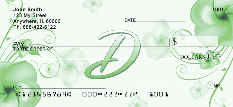 Floral Monogram D Checks