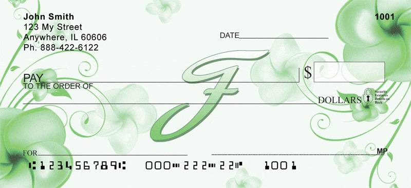 Floral Monogram F Checks