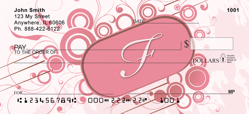 Stylish Monogram F Checks