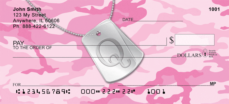 Dog Tag Monogram Q Checks