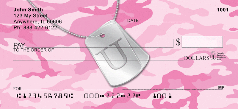 Dog Tag Monogram U Personal Checks