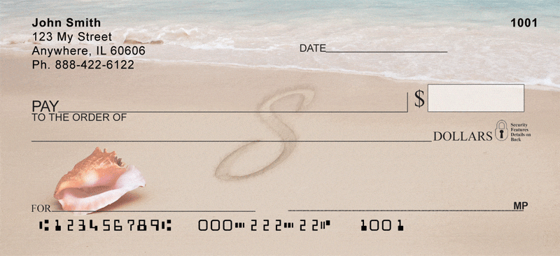 Sand Written Monogram S Personal Checks