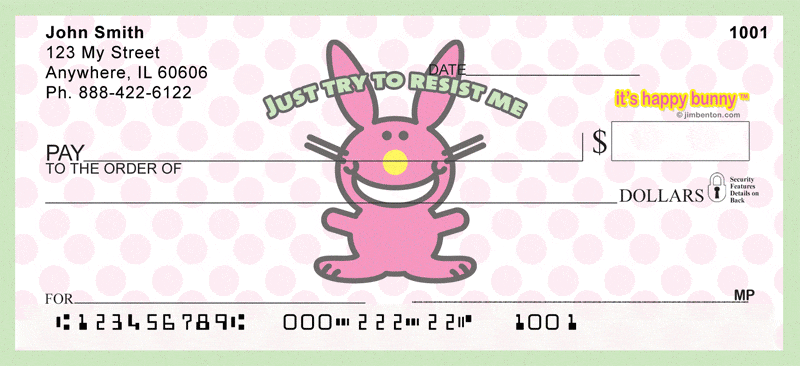 Its Happy Bunny Girly Checks