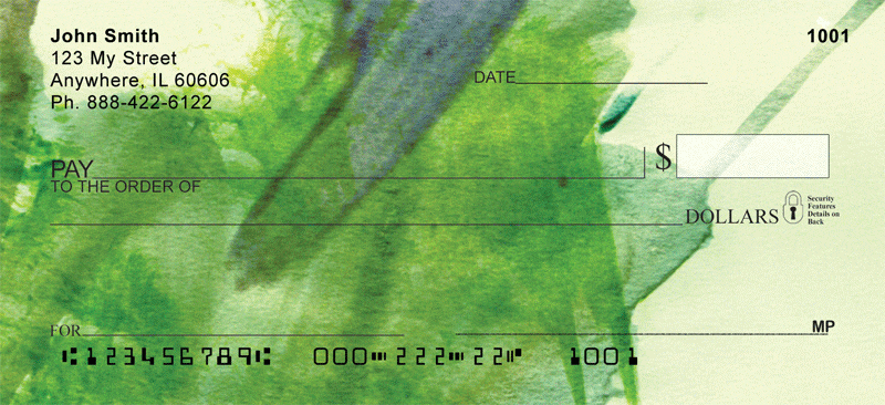 Green Acrylics Personal Checks