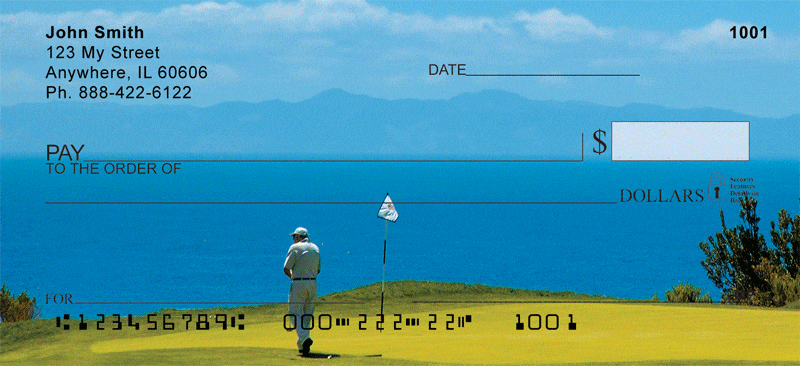 Golfers View Of Catalina Island Checks