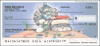 Gary Patterson Christmas Cats Checks