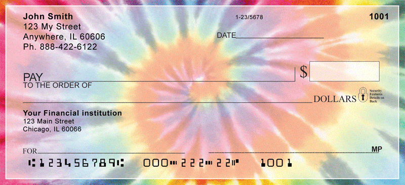 Tie Dye Pattern Personal Checks