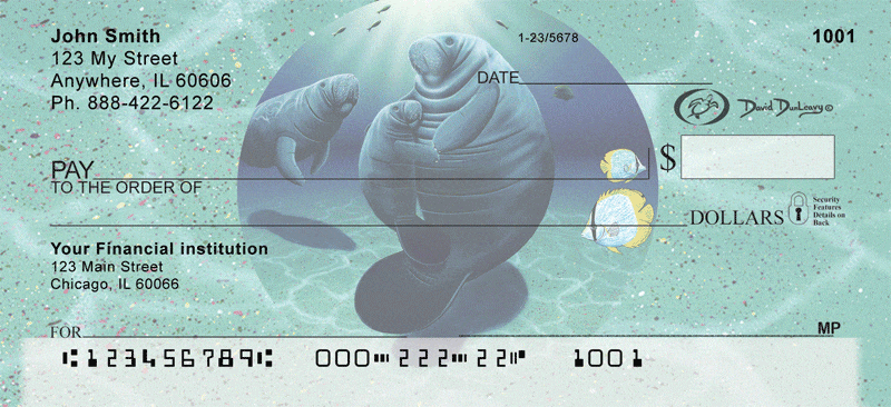 Manatees by David Dunleavy Personal Checks