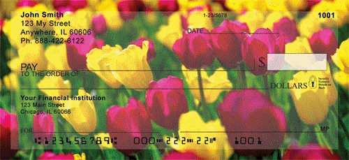 Carousel Tulips Checks