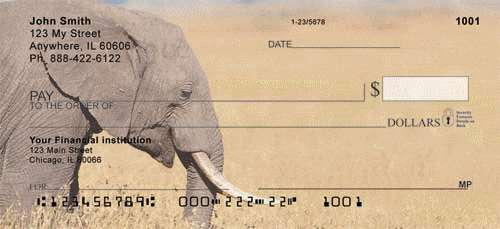 Carousel Elephants Personal Checks