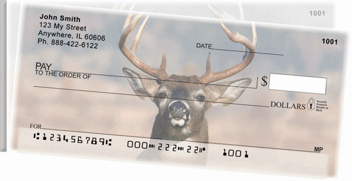 Big Horned Buck Deer Side Tear Checks