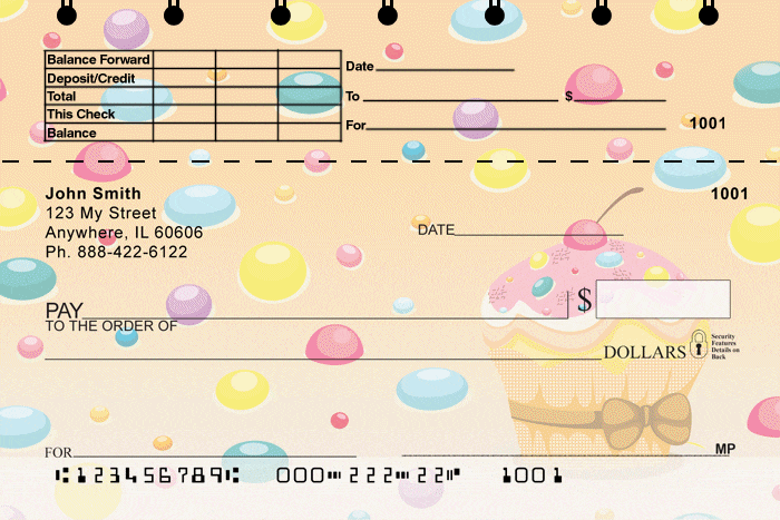 Top Stub Cupcake Checks