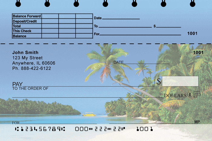 Island Paradise Top Stub Checks