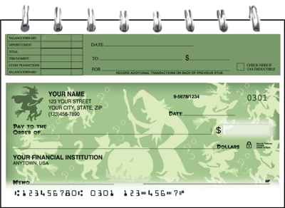 Halloween Top Stub Personal Checks
