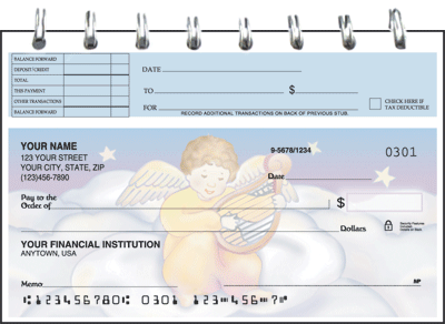 Precious Angels Top Stub Personal Checks
