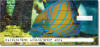 Blue Ring Angelfish Personalized Checks