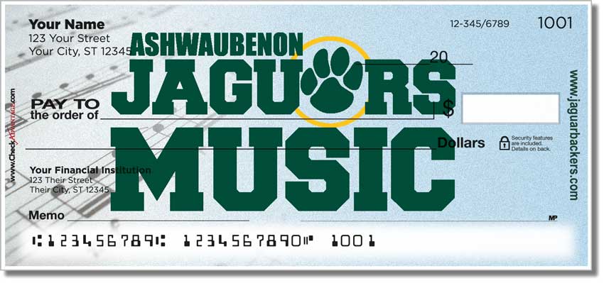 Ashwaubenon Music Personal Checks