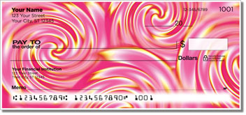 Psychedelic Swirl Personalized Checks