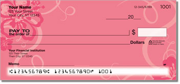Hibiscus Flower Personalized Checks
