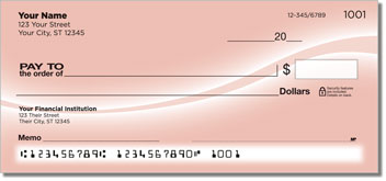 Simple Swoosh Personalized Checks