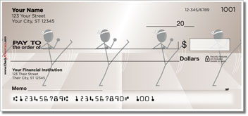 Kung Fu Stick Figure Personalized Checks
