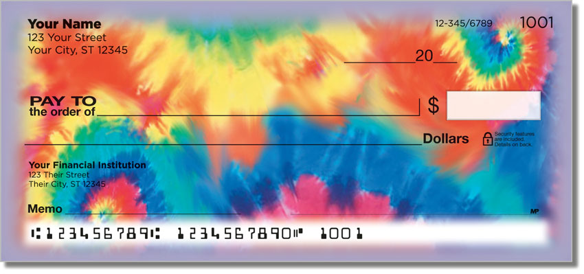 Tie Dye Personal Checks
