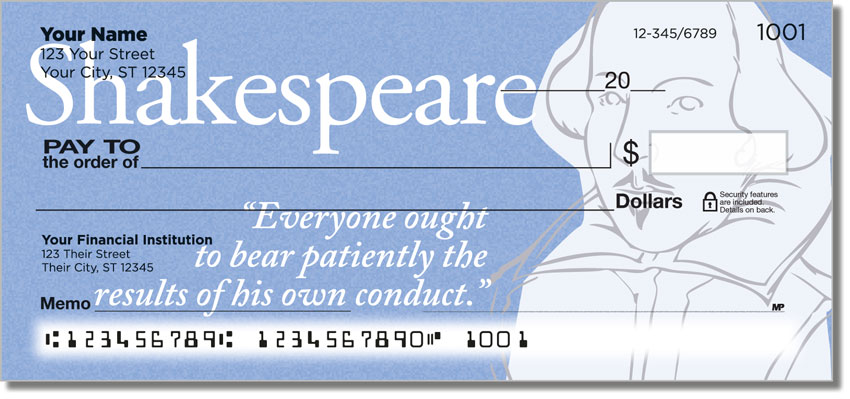 Shakespeare Personal Checks
