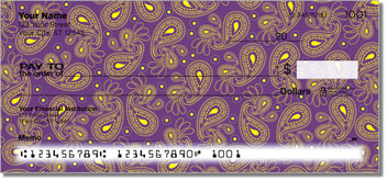 Paisley Pattern Personalized Checks