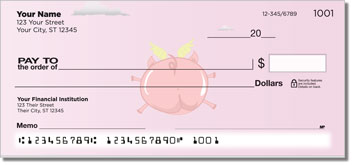 Flying Pig Personalized Checks