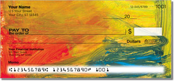 Colorful Brush Stroke Design Checks