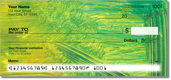 Colorful Brush Stroke Personalized Checks