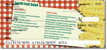 Pasta Recipe Personalized Checks