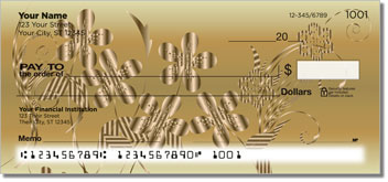 Metallic Flower Design Checks