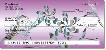 Metallic Flower Personalized Checks