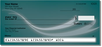 Flowing Ribbon Personalized Checks