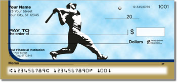 Blue & Gold Baseball Fan Theme Checks