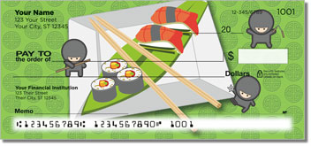 Sushi Roll Personalized Checks