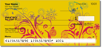 Swirl Flower Theme Checks