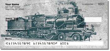 Vintage Train Personalized Checks