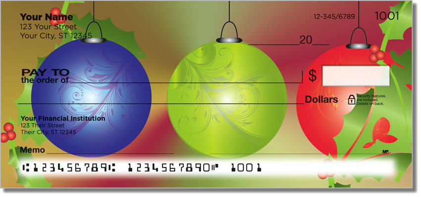 Christmas Ornament Personal Checks