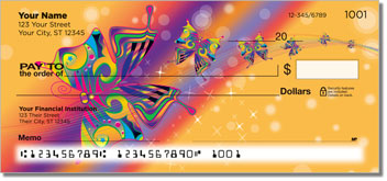 Psychedelic Butterfly Design Checks