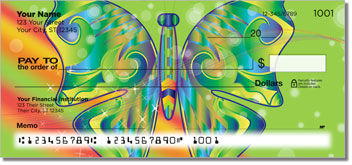 Psychedelic Butterfly Theme Checks