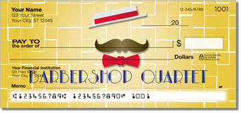 Barbershop Quartet Personalized Checks