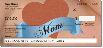 I Love Mom Personalized Checks