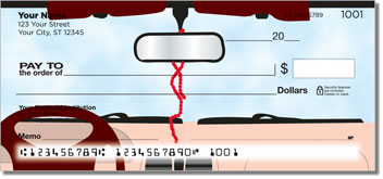 Car Mirror Decor Theme Checks