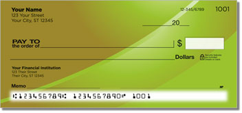 Colorful Curve Personalized Checks