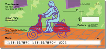 Motor Scooter Personalized Checks