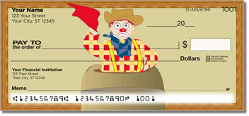 Rodeo Clown Personalized Checks