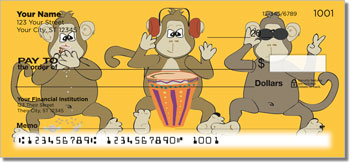 No Evil Monkey Personalized Checks