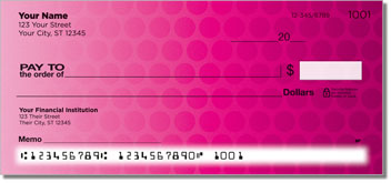 Fading Circle Personalized Checks